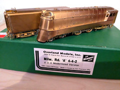 **1 OF 100! OVERLAND BRASS MILW RD CLASS A 4-4-2 #3-4 MODERNIZED HO *”RUNS G@@D!