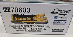 Rapido Item 70603 HO Scale Santa Fe CF7 (Square Cab) DCC/Sound #2465 1977+