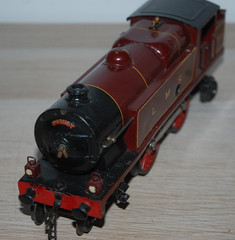 HORNBY O GAUGE CLOCKWORK No 2 SPECIAL TANK LOCOMOTIVE IN RED LMS LIVERY