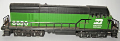Lionel 6-8650 Burlington Northern Powered locomotive, Marked Made In U. S.of A