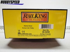 MTH RAILKING MARKET STREET BUMP N GO TROLLEY O GAUGE street car 30-5258 NEW