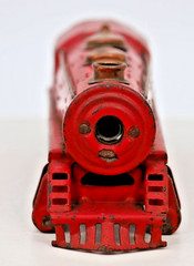 American Flyer Windup Red Locomotive Shell ONLY Pressed Steel Litho Tin Vintage