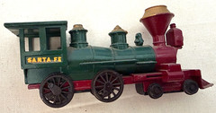 Lesney Painted Tin Santa Fe Steam Engine Train