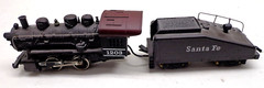 H/O SANTA FE 1203 LOCOMOTIVE w/ TENDER BRAND UNKNOWN – FREE SHIPPING!!!