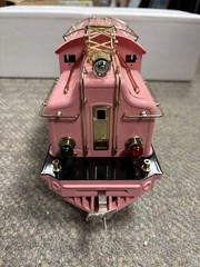 + MTH Standard Gauge Tinplate Pink 408E Electric Engine w/ PS.2 10-1226-1