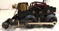 VINTAGE MARX 4 WHEEL MOTOR WITH PILOT WHEELS & E UNIT TESTED WORKS GOOD – SA D