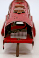 American Flyer Windup Red Locomotive Shell ONLY Pressed Steel Litho Tin Vintage