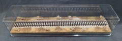 HO SCALE 16″ SINGLE TRACK DISPLAY CASE- “DESERT SCENE”- FOR ANY HO TRAINS