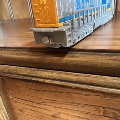 Freight Locomotive Pull Back Power Blue,Yellow & Silver #1872 NY &IL