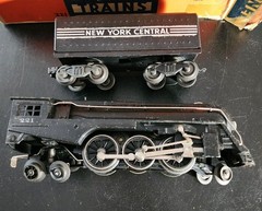 Vtg Lionel 221 New York Central O27 Gauge Steam Locomotive & 221T Tender XS195