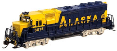 N Bachmann 63598 Alaska EMD GP40 Diesel Loco #3015 (Tested) knuckle cplrs NIB