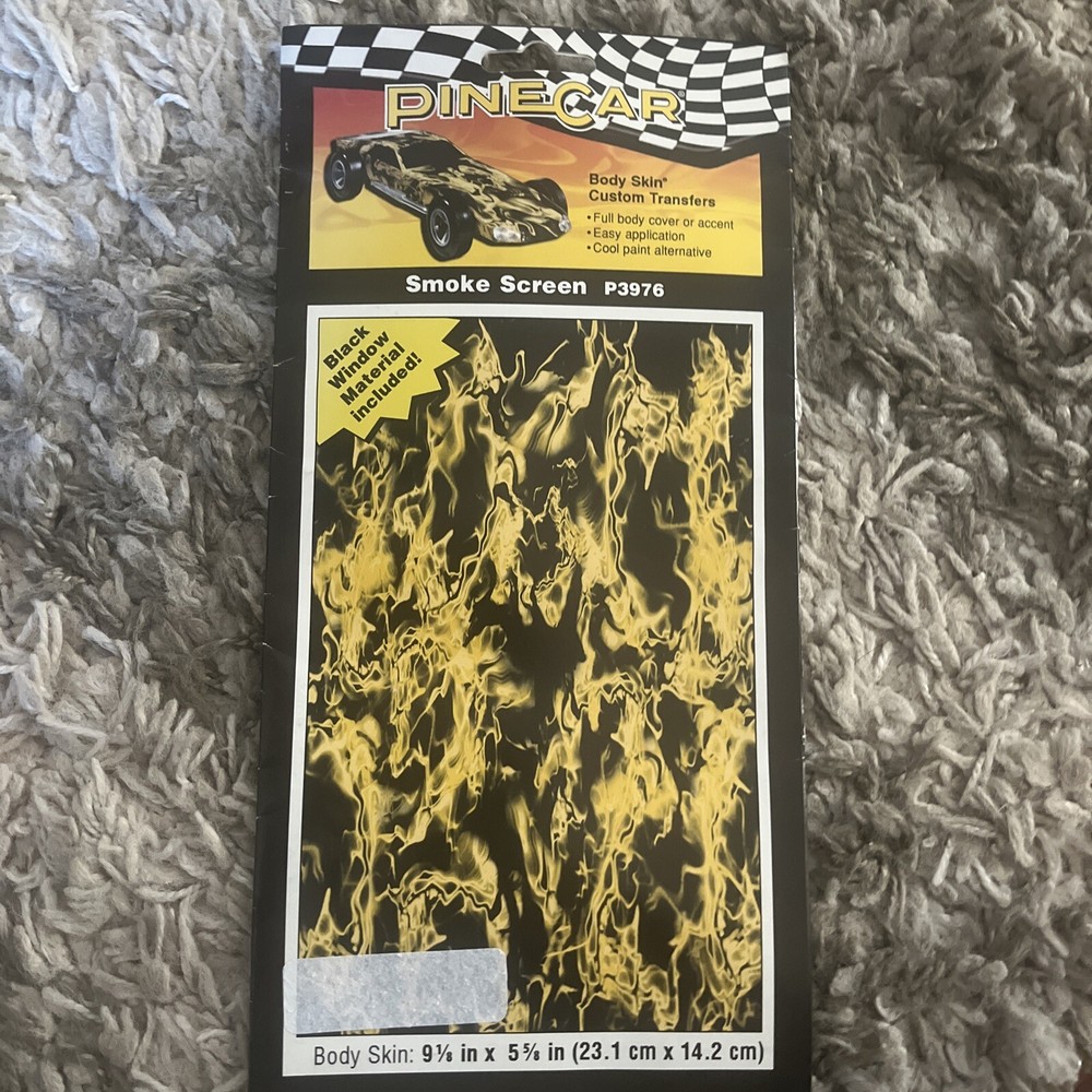 Pinecar Body Skin Custom Transfer Smoke Screen PIN3976 Pinewood Derby & Accys