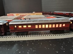 VTG Lionel 8101 Chicago & Alton 6 Car O Gauge Red Train Set Sounds Steam Lights