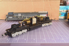 Athearn U28C GE locomotive, shell needs TLC, Good Working Condition WVR