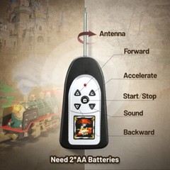 RC Train Toy Remote Control Train w/Smoke Real Sound Light Birthday Gift For Kid