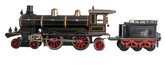 Very Rare 1902-1906 Märklin 2-B-1 1-Gauge CE 1021 4-4-2 Clockwork Locomotive