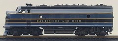 ATHEARN, F-7A B&O, POWERED DIESEL LOCOMOTIVE, HO, USED, NOT NUMBERED