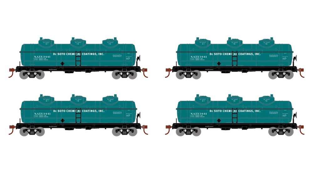 HO-Gauge – Athearn – Do Soto Chemical Triple Dome Tank Car 4-Pack