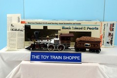 LIONEL 8004 ROCK ISLAND & PEORIA 4-4-0 STEAM LOCO & TENDER. TESTED. NEW IN BOX.