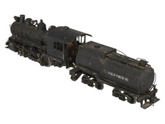 O 2-Rail BRASS 0-6-0 Steam Locomotive & Tender – Painted