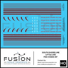 HO Scale South Shore Line Little Joe Locomotives Decal Set