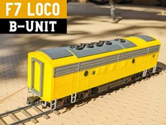 S‑Scale F7 Locomotive A & B Units – Strong Plastic Models w/ Couplers & Bogies
