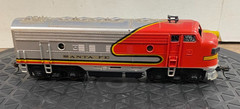 Revell Ho Santa Fe Diesel Locomotive Engine No Windows Added Bead Weights