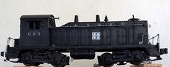 Lionel Trains AT&SF NW-2 Diesel Switch Engine #623 in wood Box.