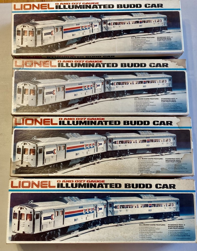 Lionel 8868, 8869, 8870, 8871 Amtrak Budd Rail Diesel Cars (RDC) Original Boxes!