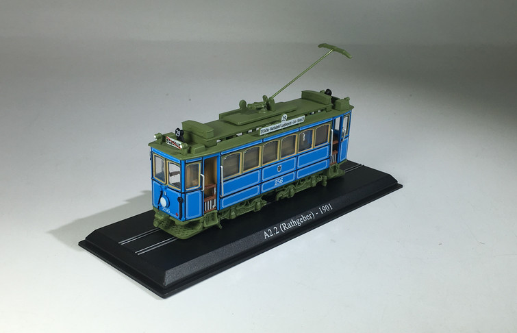 New 1/87 HO German Urban Rail Trolley A2.2 (Rathgeber)-1901 Plastic Model ！