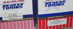 USA TRAINS G PLASTIC MODELS USA TRAINS LOT OF 5 ASSORTED BOX CARS