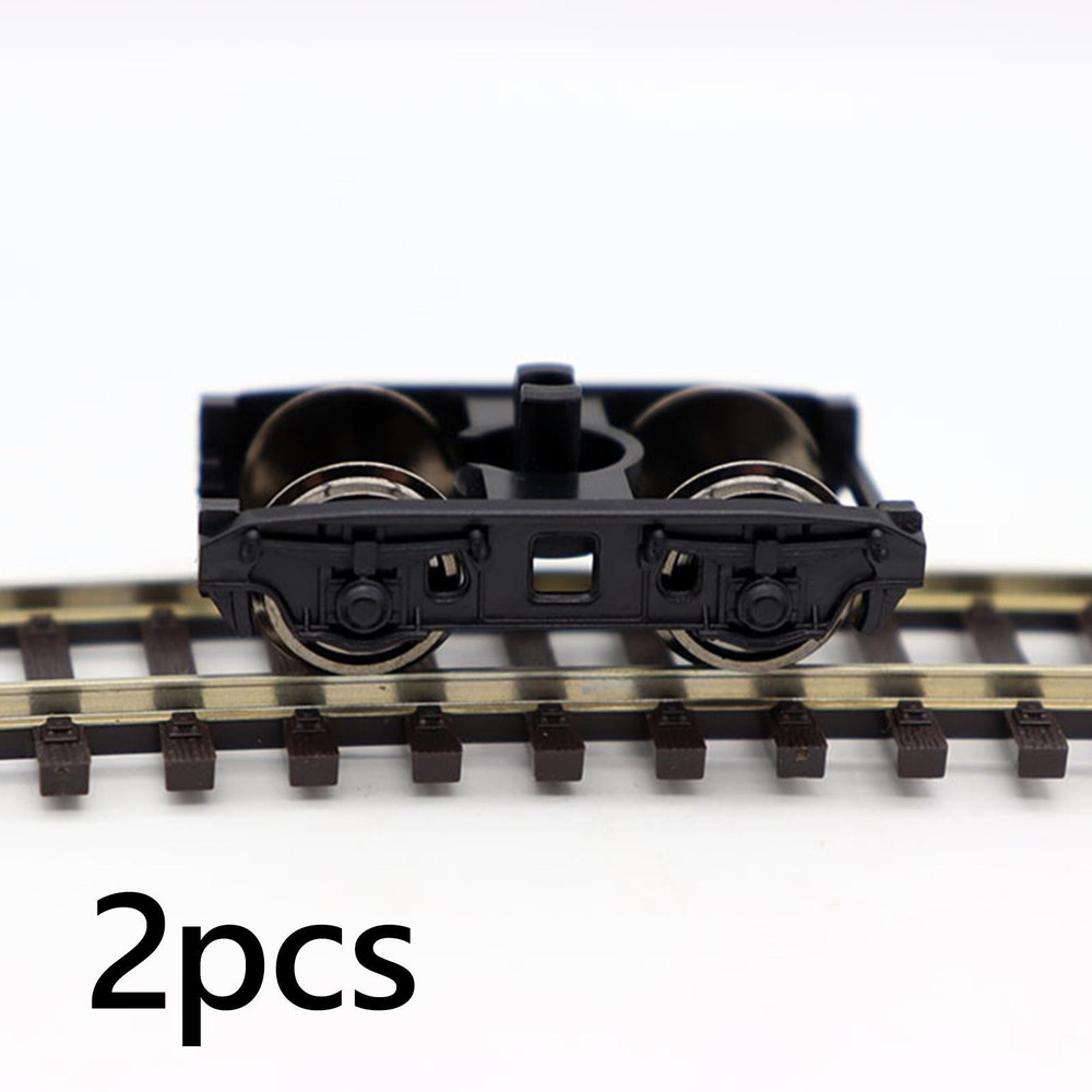 2 Pieces HO Scale 1:87 Model Train Bogies Metal Wheels Sturdy Diorama Railway