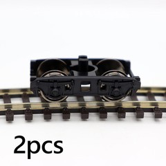 2 Pieces HO Scale 1:87 Model Train Bogies Metal Wheels Sturdy Diorama Railway