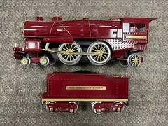 + MTH Standard Gauge Tinplate Ives Red 1134 Steam Locomotive Traditional *ST