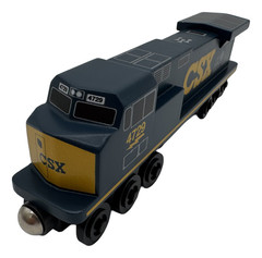 Whittle Shortline Railroad CSX C44 Locomotive 4729 Wooden Toy Train Engine