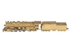 United Models HO Brass Santa Fe 2-8-4 Berkshire Steam Loco & Tender- Unpainted