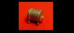 O/On3/On30 WISEMAN BACK SHOP BRASS PART BS-155 SMALL AIR TANK WITH CONVEX ENDS