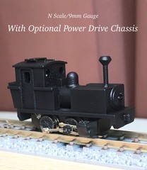 N Scale 0-4-0 W.G. Bagnall Steam Locomotive Ashibetsu #17 Kit w/Power Drive Unit