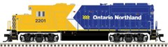 Atlas HO EMD GP40-2 Ontario Northland ONT #2201 DC LED 10004227