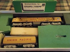 Overland Model Brass 1872 HO-Scale UP Veranda Turbine #75 w/ Special Tender #61