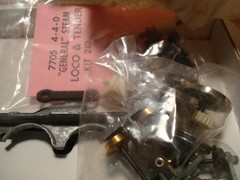 Tyco SteamLocomotiveKit 210 General LocoTender 4-4-0 7705 allparts in sealed bgs
