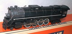 LIONEL 6-18003 O GAUGE POWERED L&W 4-8-4 STEAM LOCOMOTIVE CAB# 1501 MINTY IN OB