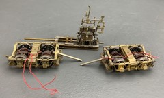 On3 PSC Brass Climax Trucks & Engine Assembled w/Brakes JER O4095