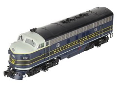 MTH 20-20605-1 Baltimore & Ohio F-7 A Unit Dsl Engine w/PS3 (Hi-Rail Whls) #722