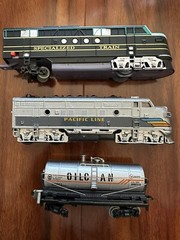 Toysmith Pacific Line Pull Back, Playmaker Toys Specialized Locomotive & Tank