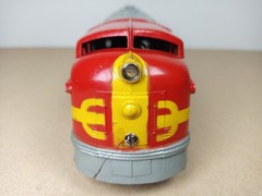 Marx 1095 O Gauge Model Railroad Santa Fe Diesel Locomotive Engine WORKING!