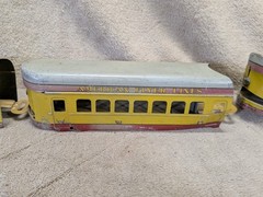 American Flyer Prewar Hiawatha Streamliner Lot of 4 Untested Yellow Gray
