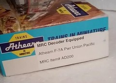 Athearn HO MRC Decoder Equipped F7A Union Pacific Diese Locomotive Engine (HO 1)