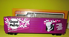 Life Like Good N Plenty 50′ Box Car HO Scale Train Billboard Ad Charle Says