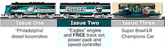 EAGLES SUPER BOWL LII HO SCALE TRAIN SET – HAWTHORNE/BRADFORD EXCHANGE ISSUE
